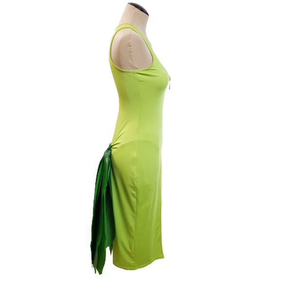 SOLD Bodycon Praying Mantis Bite His Head Off Halloween Costume Handmade Sz XL - Picture 7 of 15
